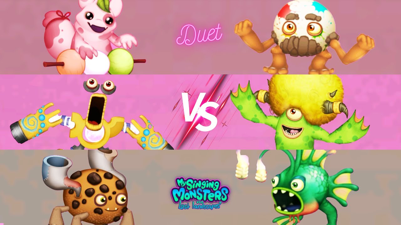 Monsters Duets of Candy Island - Similar Monster Sounds | MSM The lost Landscapes
