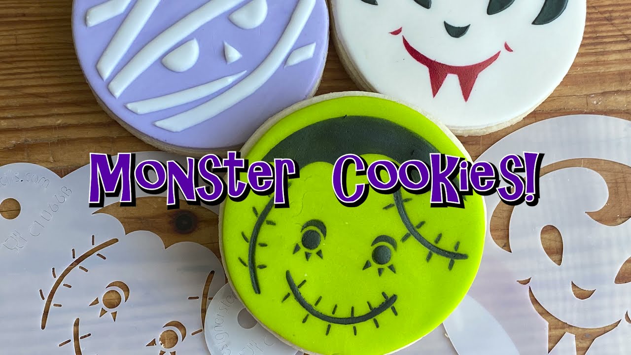 Make SPOOKY Monster Cookies! | How To Stencil Project