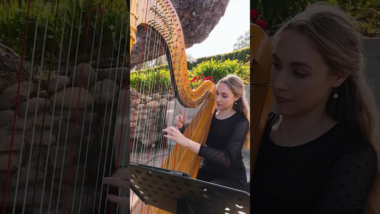 Malibu Harpist Performs at Adamson House Wedding 
