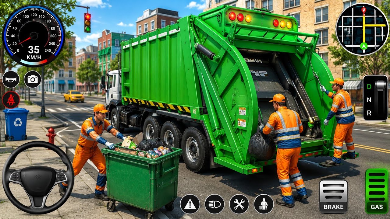 Симулятор мусоровоза в США 🚛 | Реалистичная уборка мусора и очистка города &mdash; Геймплей