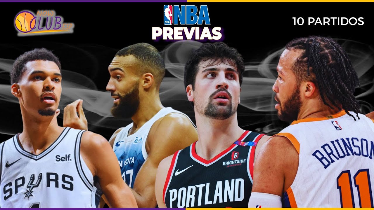 PREVIAS partidos NBA | 11.01.2026 | #80 BLAZERS y SUNS al ALZA; WEMBANYAMA vs GOBERT; VUELVE SHAI