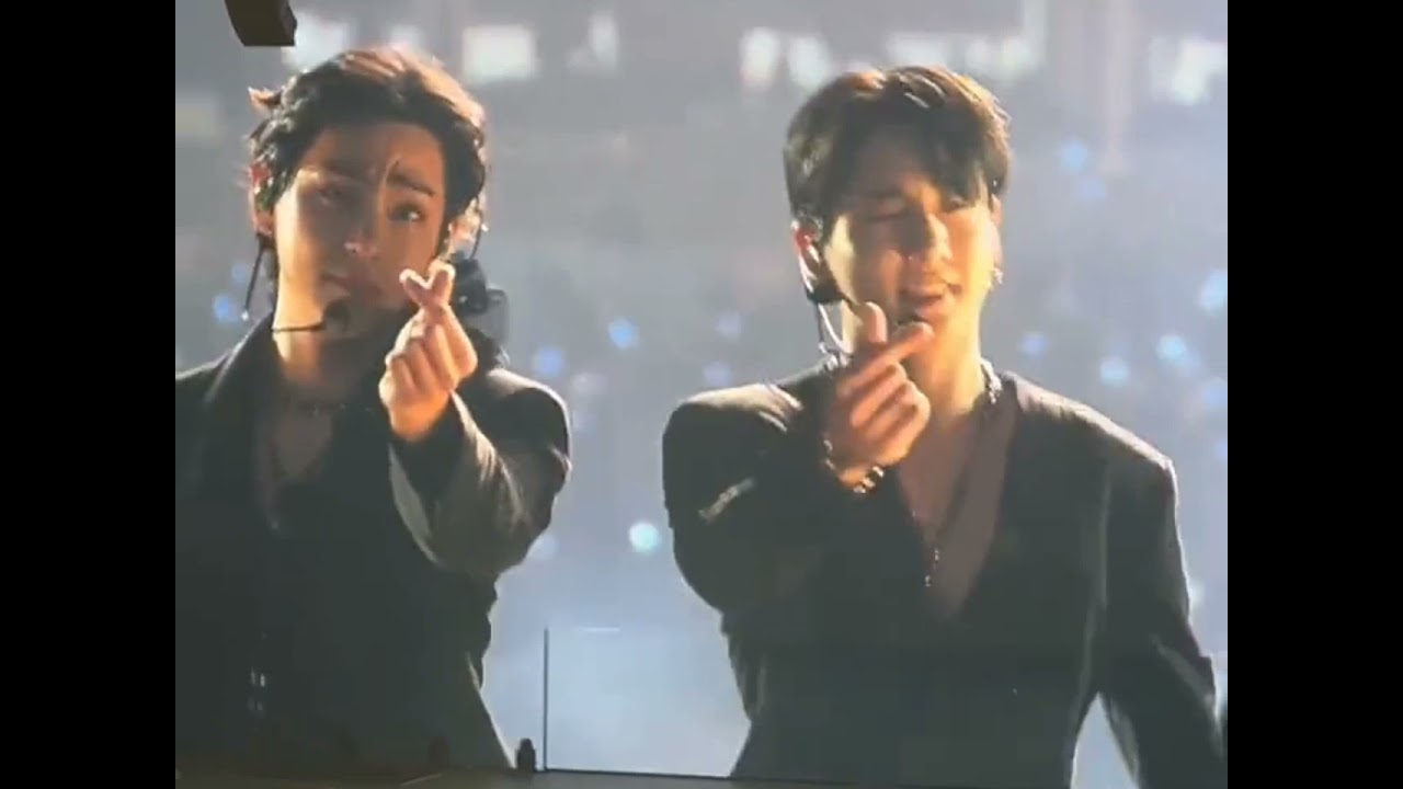 #taekook moments in #ptd_on_stage #la #concert #sofistadium 💜💚 day 3