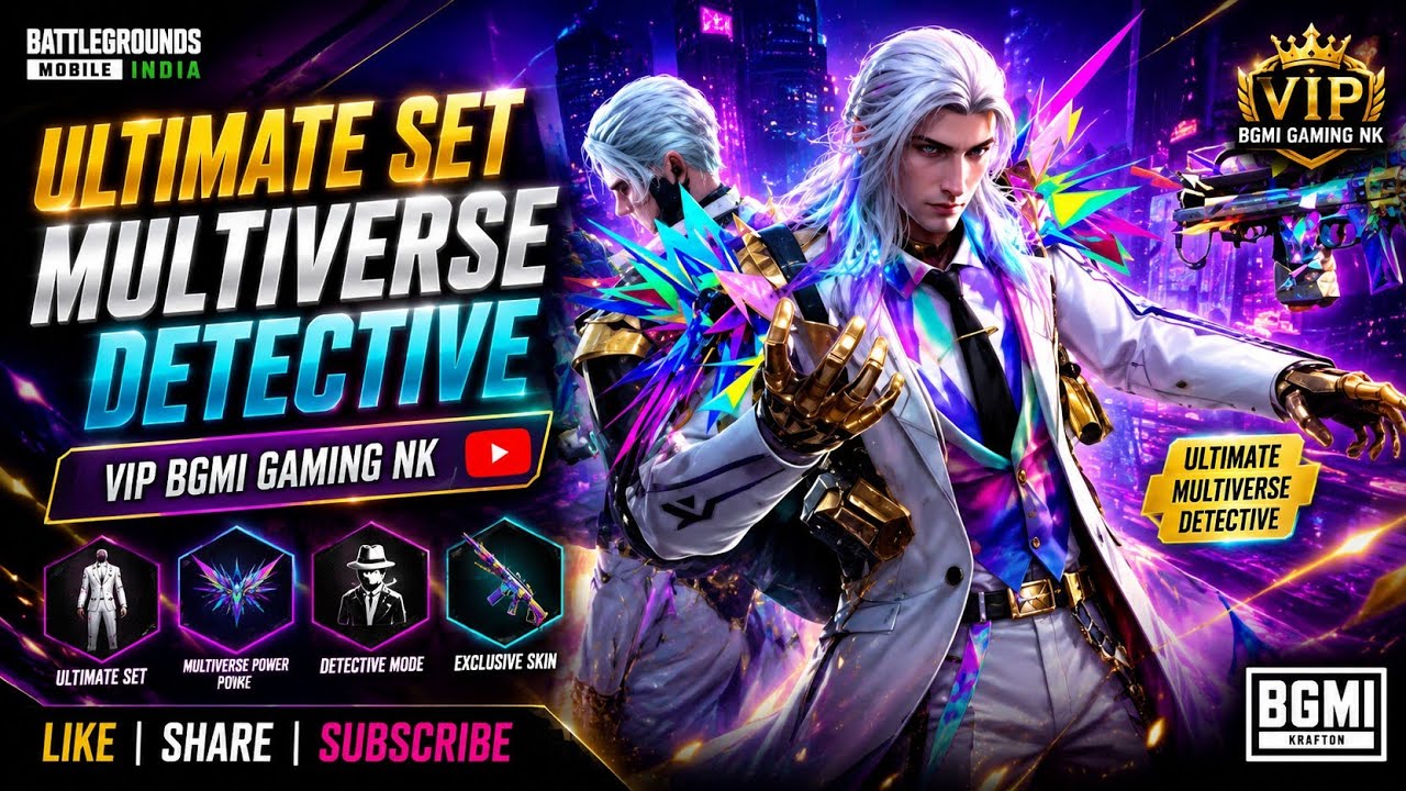  Bgmi new ultimate set multiverse detective crate opening 