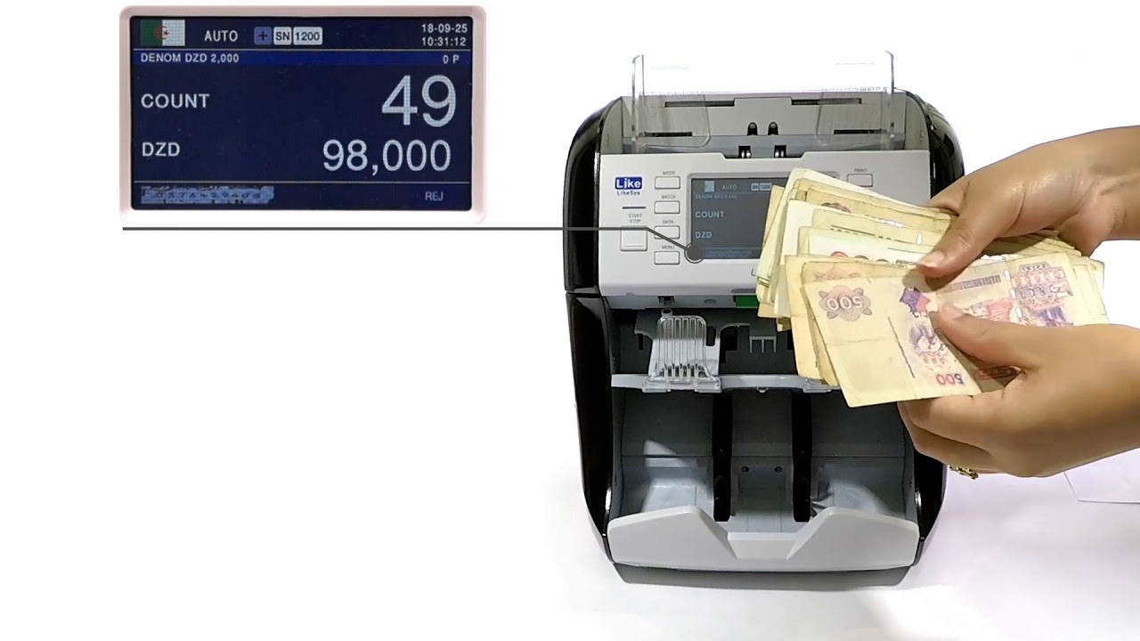 Compteuse/trieuse de billets Professionnelle  Double Poche LikeSys LC-30