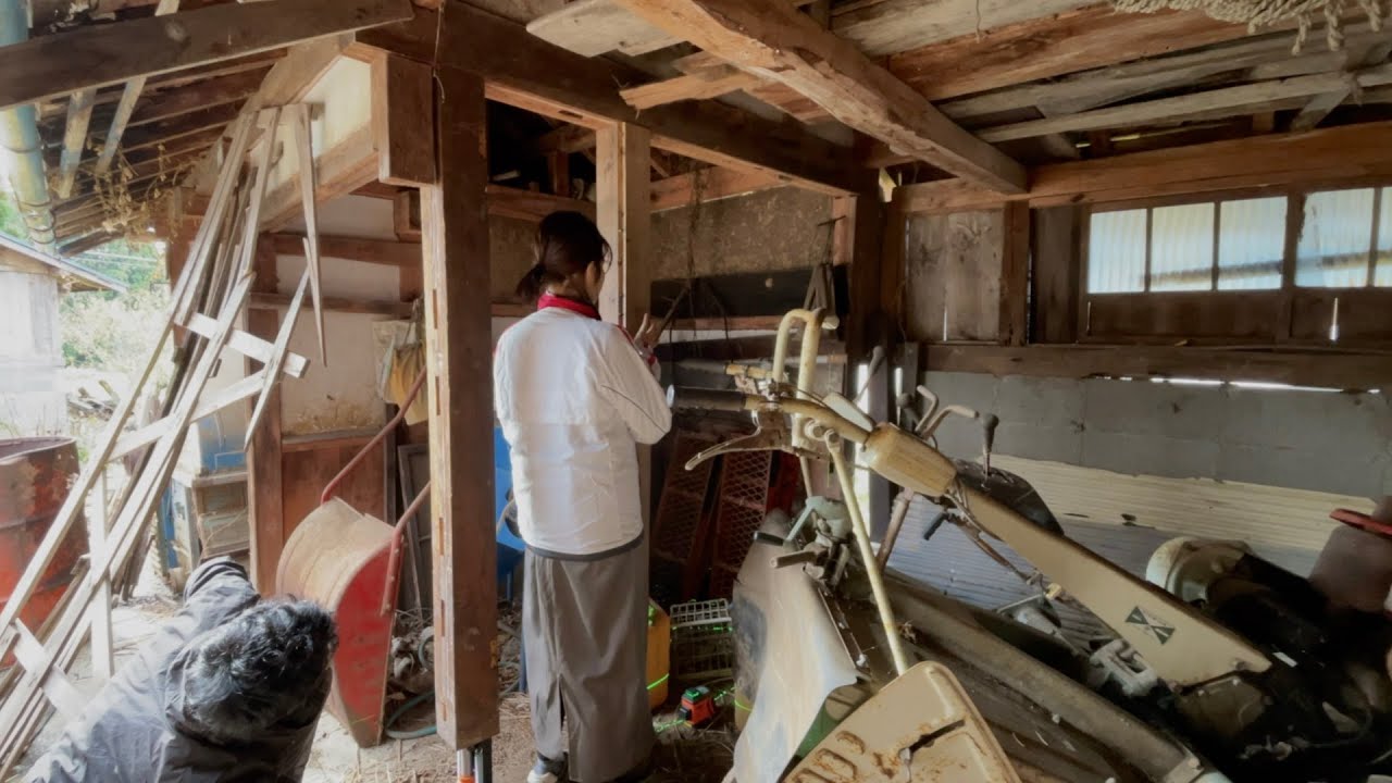 ＃５９ 明治時代の古民家を夫婦で再生｜大雪が降ったら潰れそうな小屋の冬支度｜田舎に移住生活