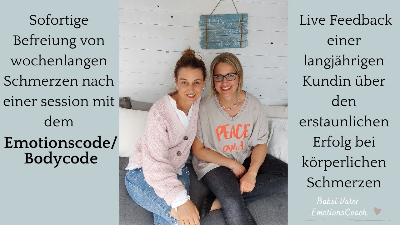 Mit dem Emotionscode / Body Code wurden wochenlange Schmerzen auf eine besondere Art spürbar gelöst.