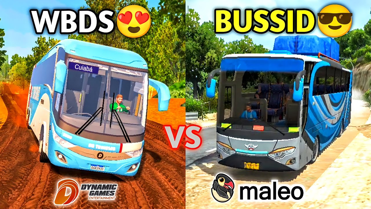 🚚New World Bus Driving Simulator VS New Bus Simulator Indonesia - Maleo vs Dynamic Games