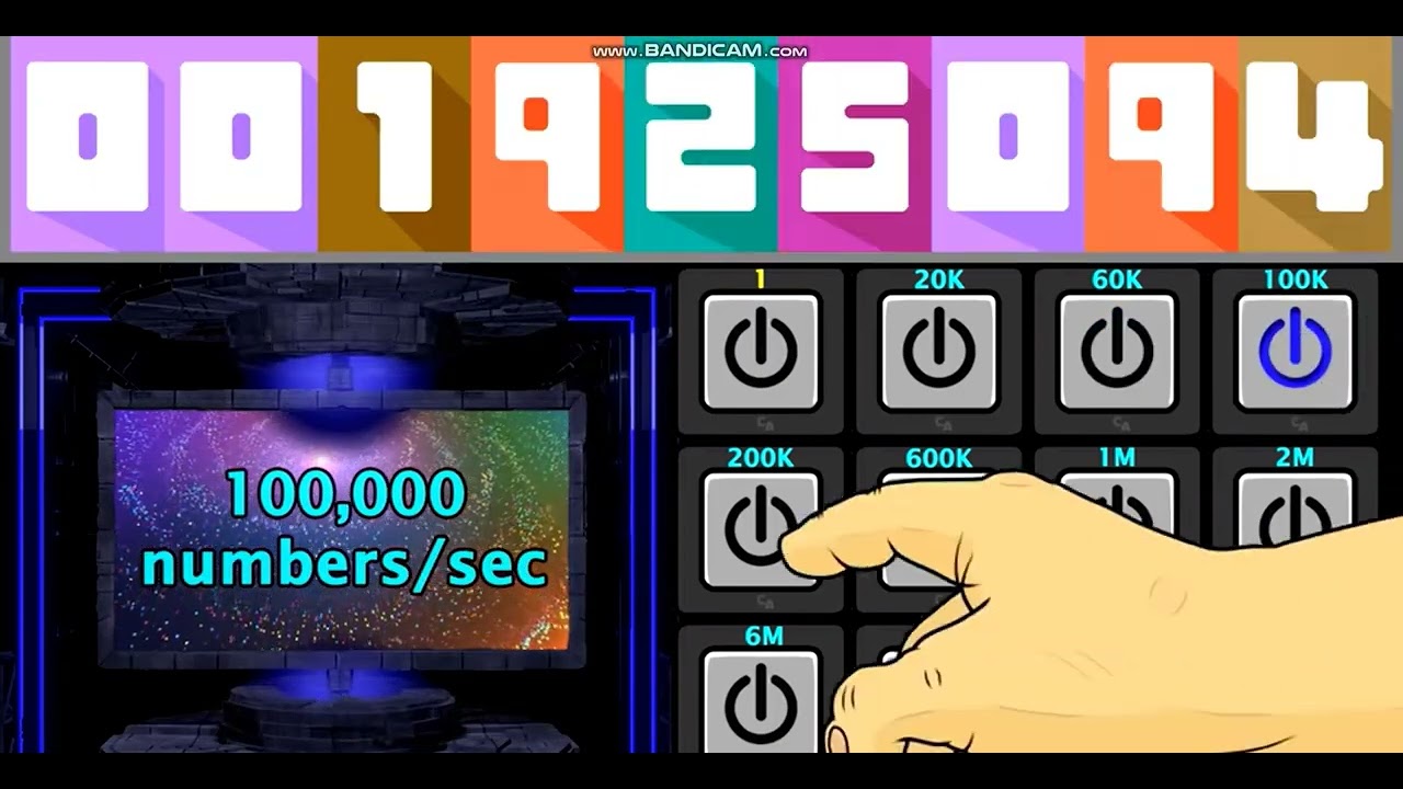 numbers 1 to 1,000,000,000 in 2x speed