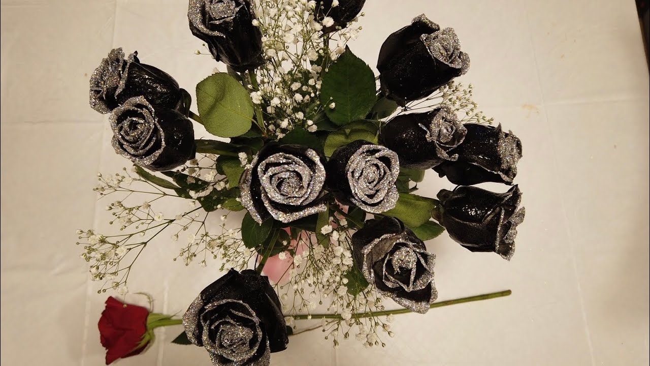 How to make black roses