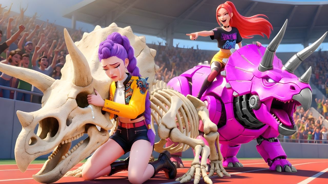 RUMI Gets TRICERATOPS Racing Championship | KPOP Demon Hunters