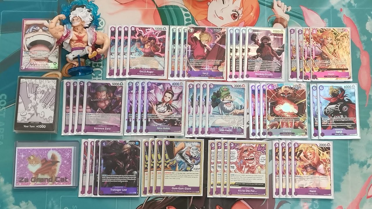 EB04 Black Purple Luffy! Deck List Tutorial One Piece TCG - Za Grand Cat Vs Baron #onepiecetcg