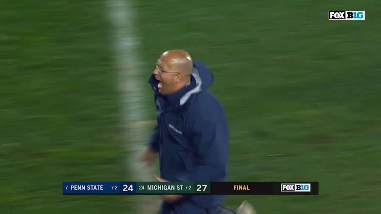 James Franklin Runs After Penn State Player