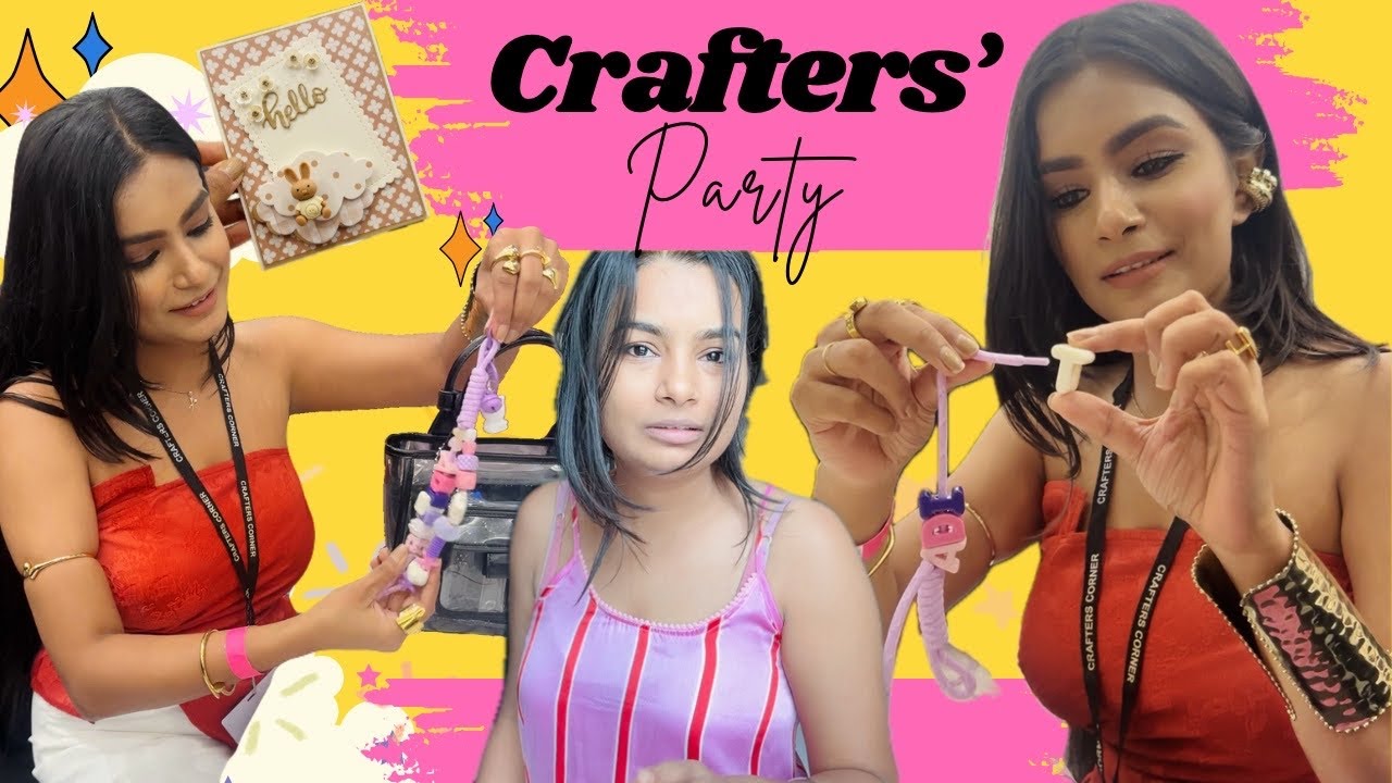 I went to Crafters&rsquo; Party 😱 #crafteraditi #youtubepartner #DIY #shorts #partyvlog @CrafterAditi