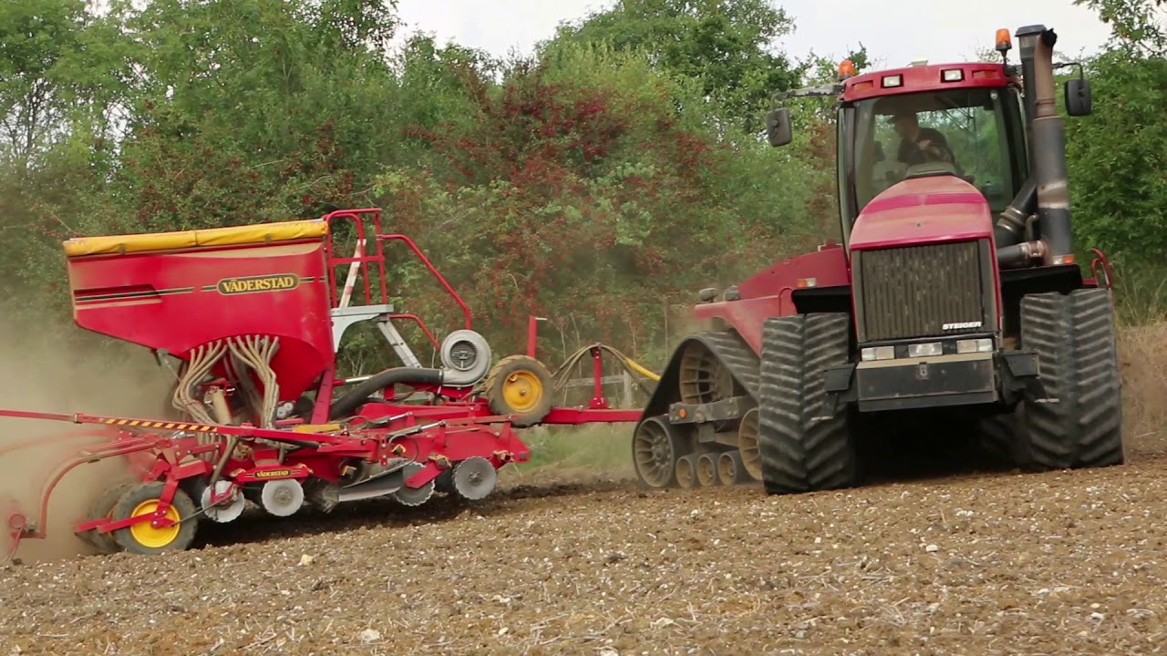 Case stx430  Vaderstad drill.
