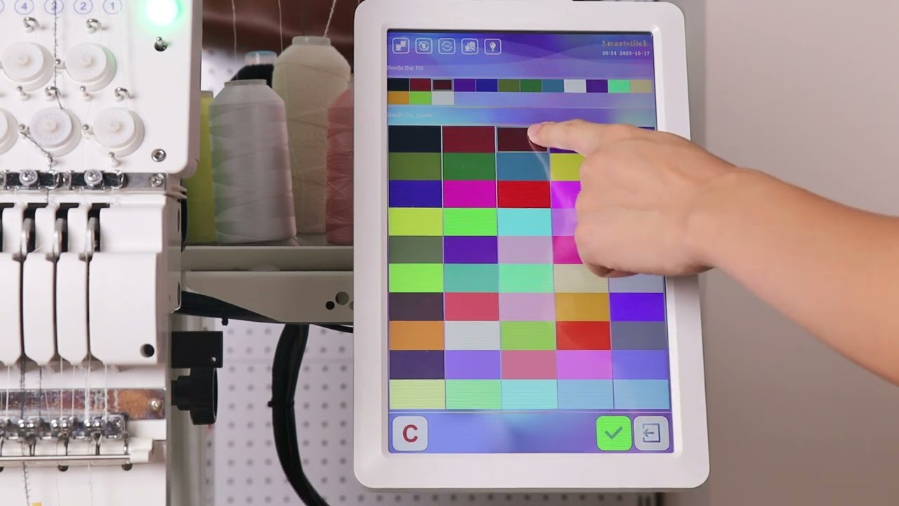 Вышивальная машина Smartstitch S1501 Как изменить цвет дисплея