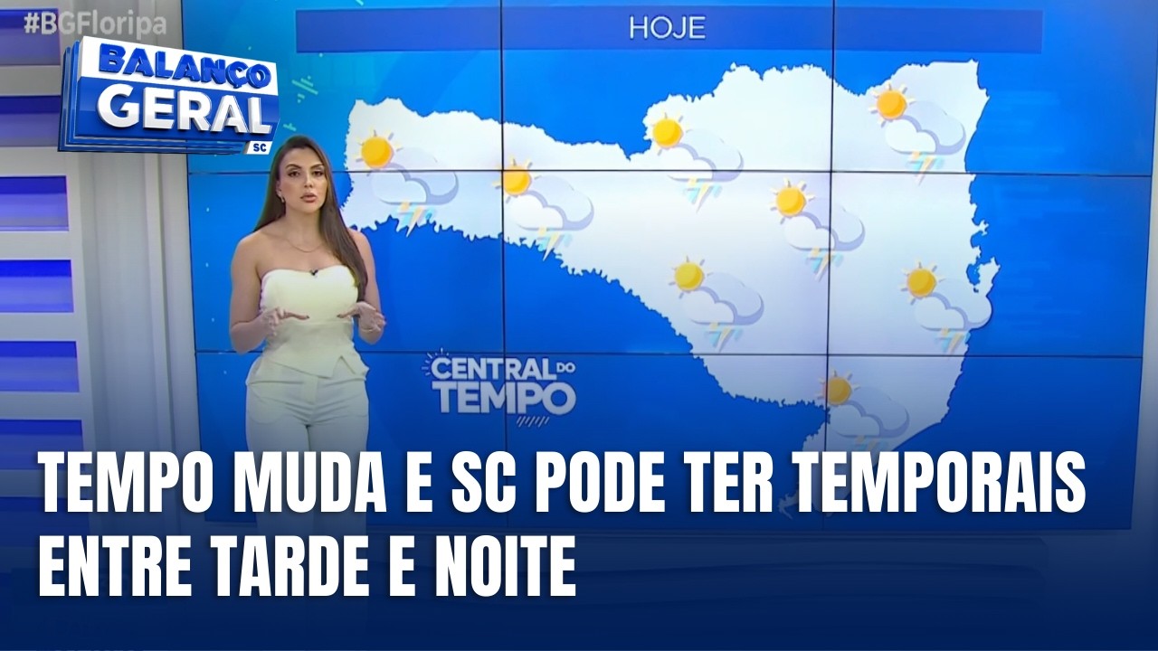 Central do Tempo - Calor e umidade favorecem temporais nesta quarta-feira (18) em SC