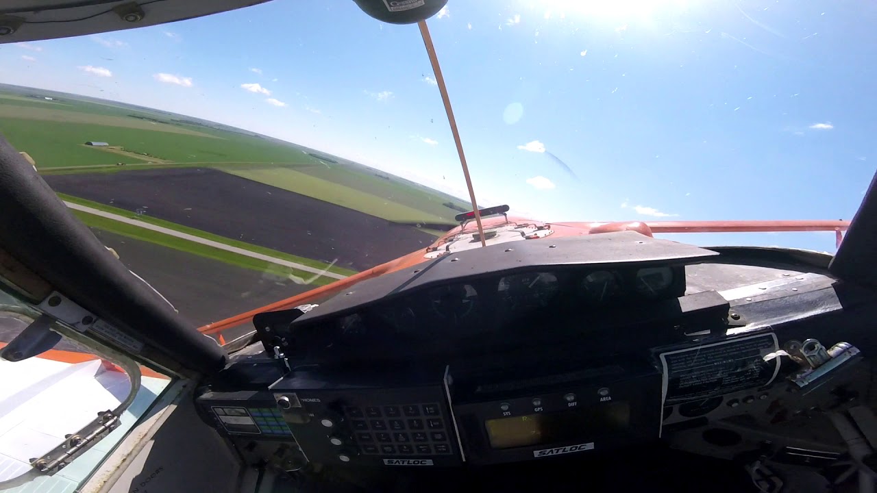 Cessna C188 Agtruck aerial application practice