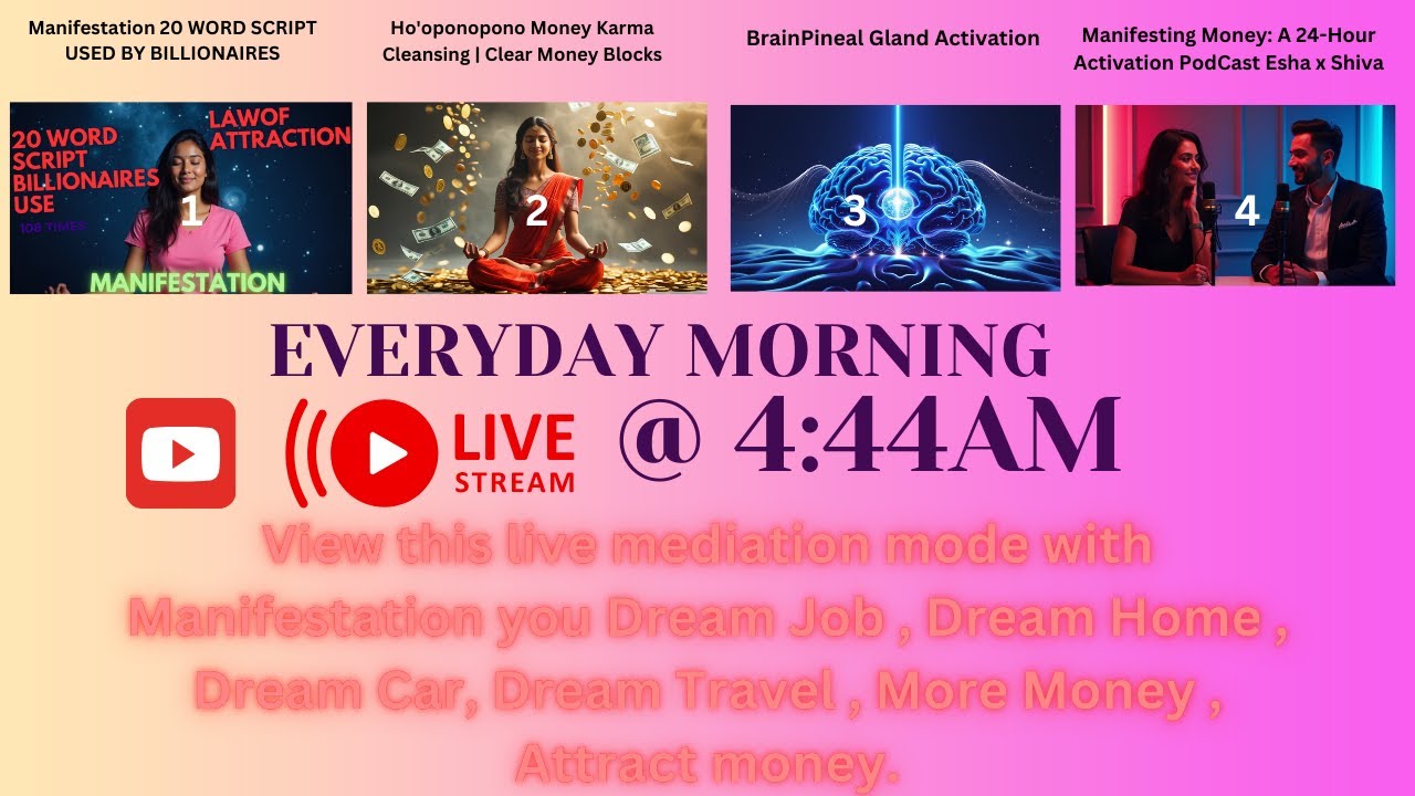 Manifestation 20 WORD USED BY BILLIONAIRES  I Ho'oponopono Money Karma Cleansing | Clear Money Block