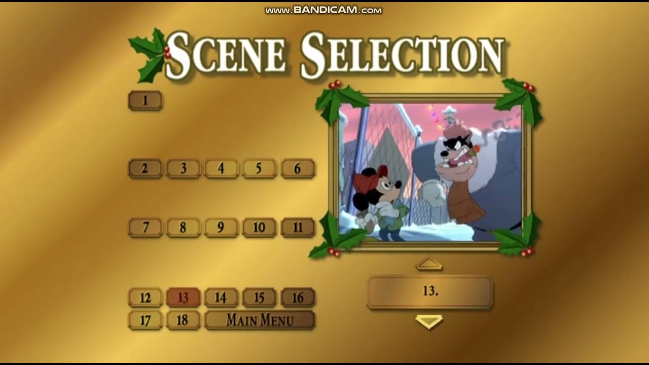 Mickey's Once Upon A Christmas DVD Menu Walkthrough