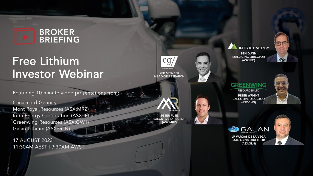 Broker Briefing Lithium Investor Webinar - 17 August 2023