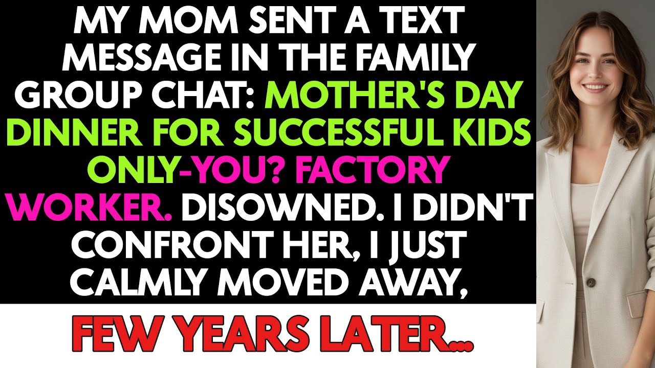 My Mom Cast Me Out Like Trash For Being a Factory Worker. Few Years Later, She