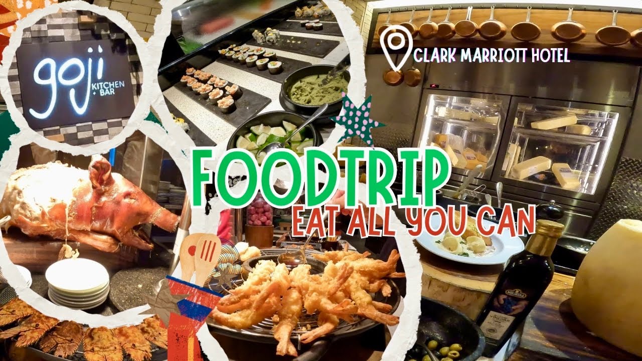 Goji Kitchen + Bar Buffet at Clark Marriott Hotel Pampanga 🇵🇭 [4K] | Food Trip | Azo Edition Travel
