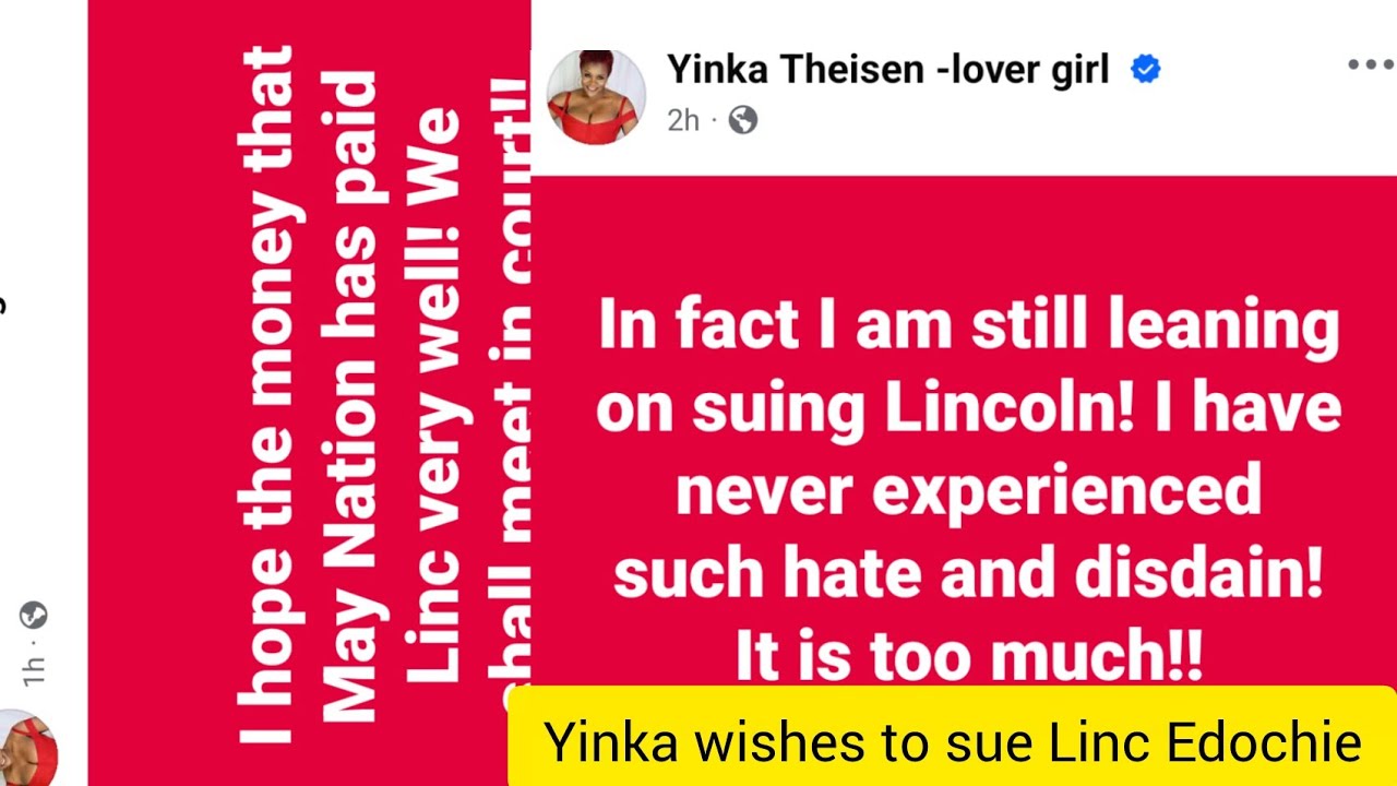 Инька хочет подать в суд на Линка Эдочи за то, что он бросил её и поддержал королеву Мэй.