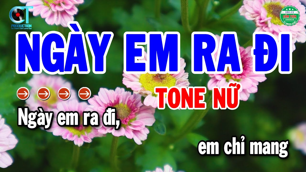 Karaoke Ngày Em Ra Đi Tone Nữ Nhạc Sống Cha Cha Hay Nhất 2025 | Cẩm Tiên Organ