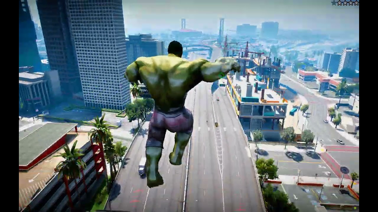 Grand Theft Auto V Hulk Mod Gameplay - 2022