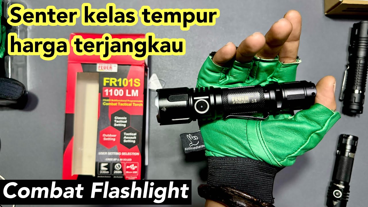 Senter tempur EDC Feuer FR101S Combat Tactical Torch 1100 lumens