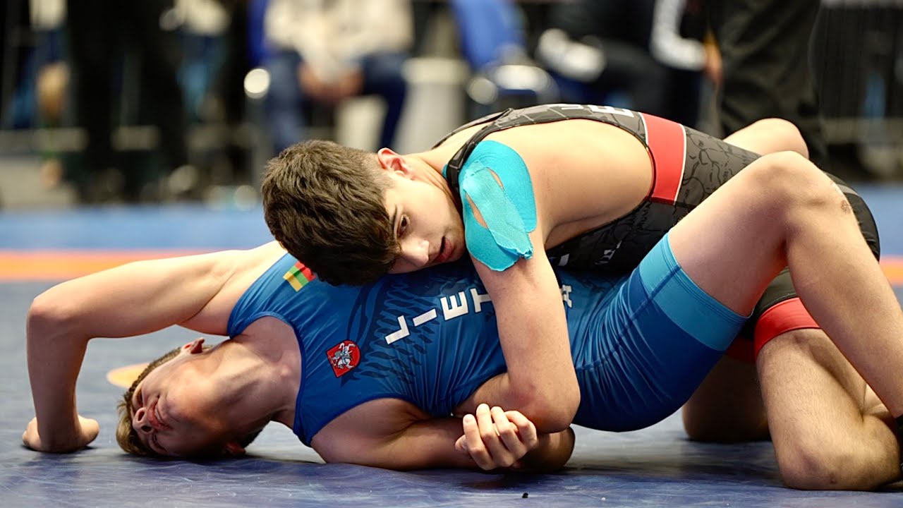 U13 David Lobyan (EST) vs Maksim Gorelik (LTU) 60kg final! Greco-roman boys youth wrestling.