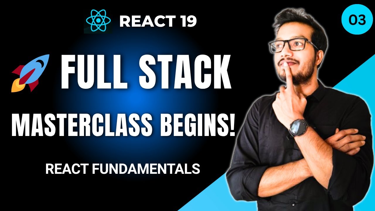 Мастер-класс React 19 Full Stack, эпизод 3 – Основы React: объяснение | DOM, компоненты и свойства