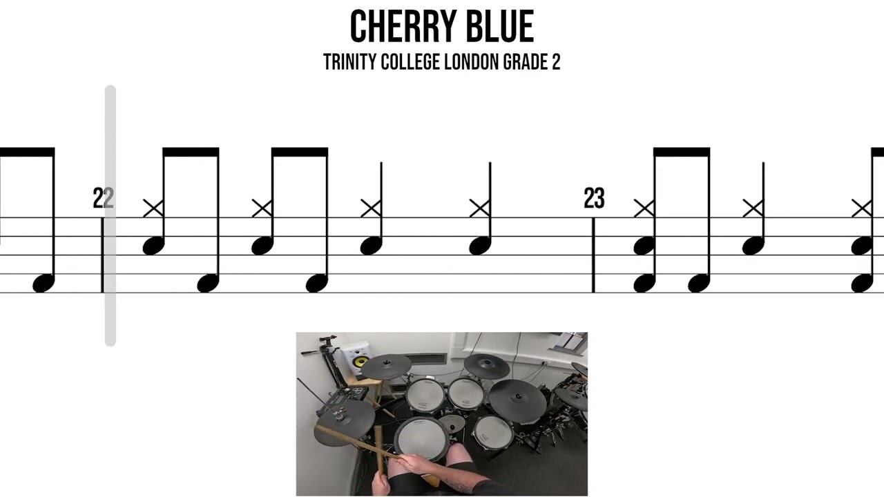 Cherry Blue &ndash; Тринити-колледж Лондона, 2 класс | Прохождение игры на барабанах 🥁