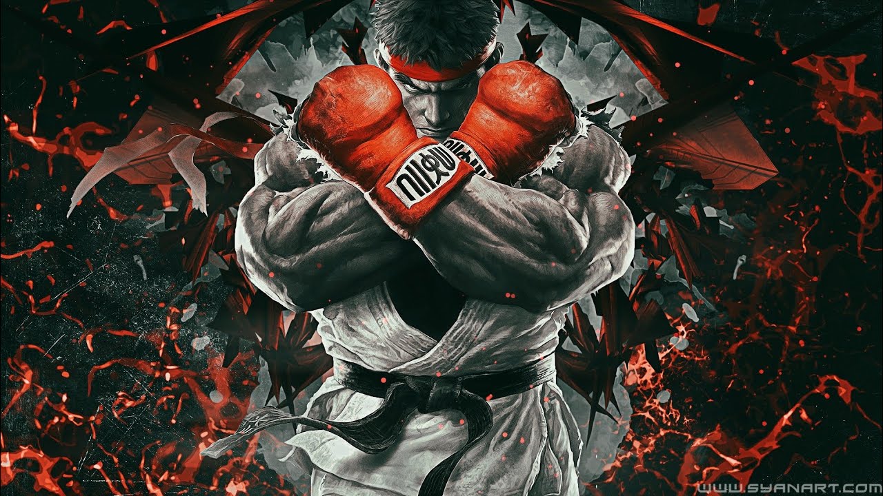StreetFighter V Ryu fighting Gameplay in 4k HD