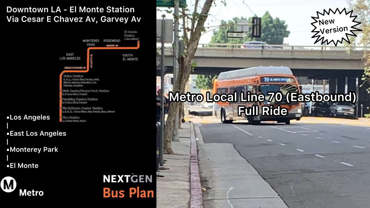 Metro Local Line 70 Eastbound: Downtown LA to El Monte Station (Full Ride)
