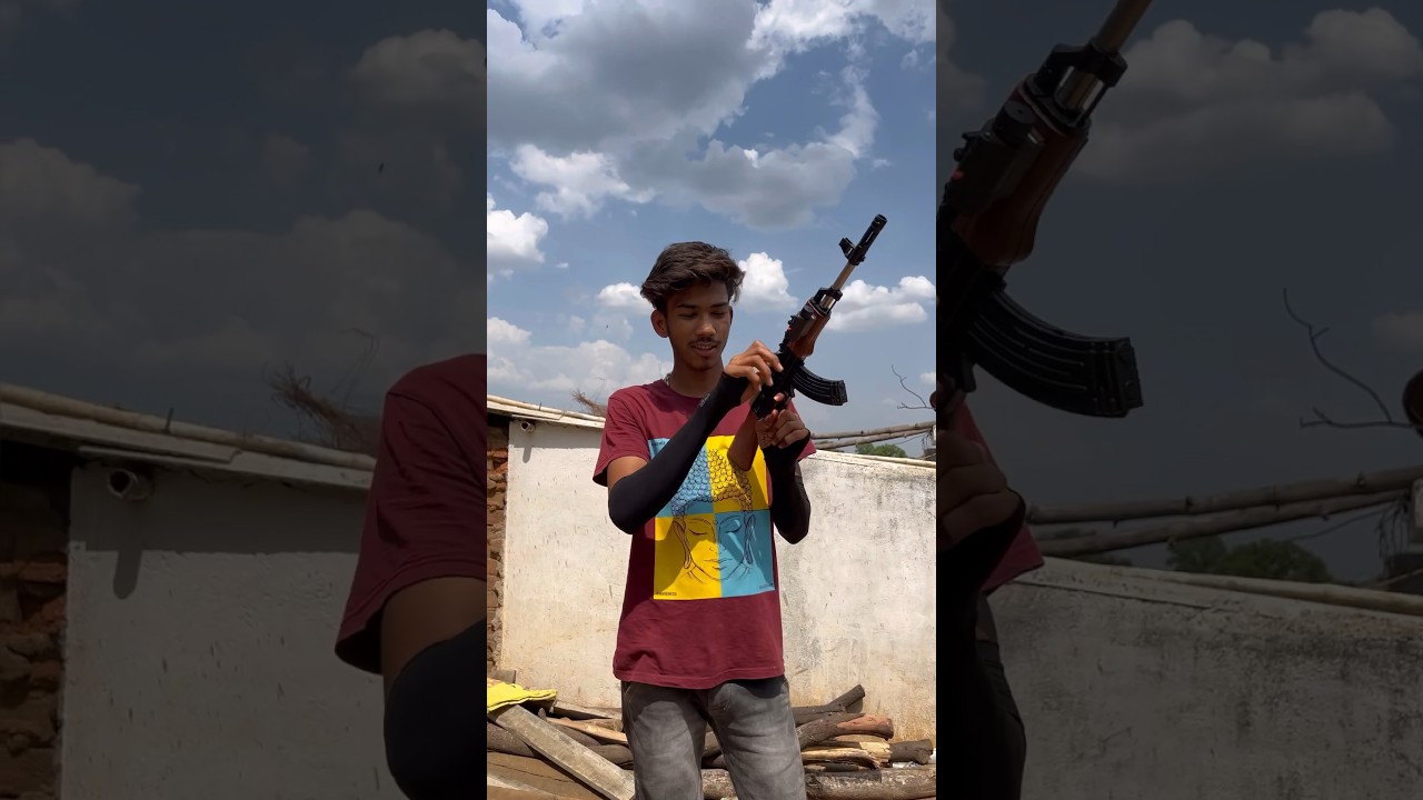 AK47 gun toy unboxing and assemble and firing
