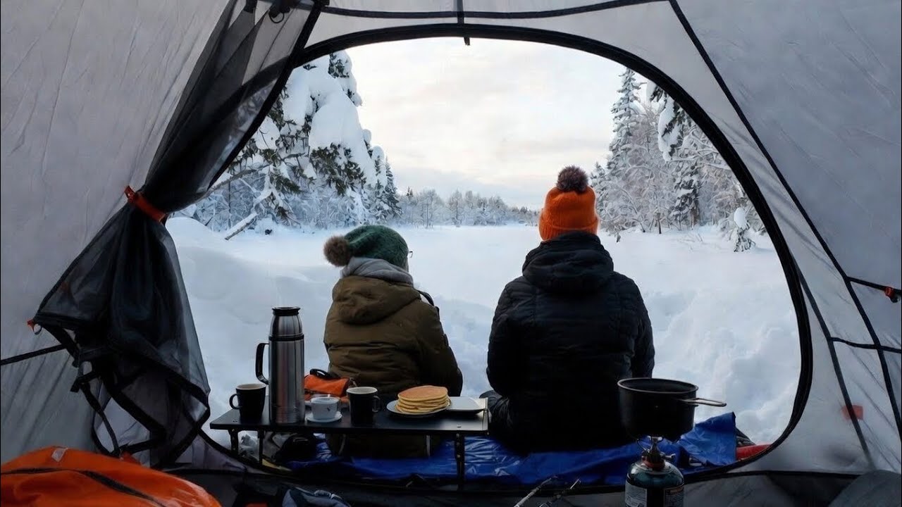 Vintercamping Cooking, Coffee &Delicious food (Bolani) in the Wild