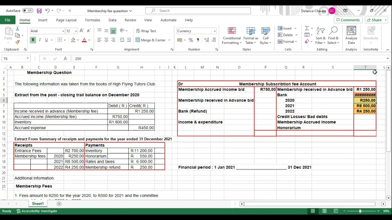 Урок бухгалтерского учета: Подготовка отчета по членским взносам