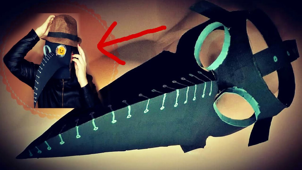 Turning my Faceshield into Doctor Plague Mask using cardboard paper