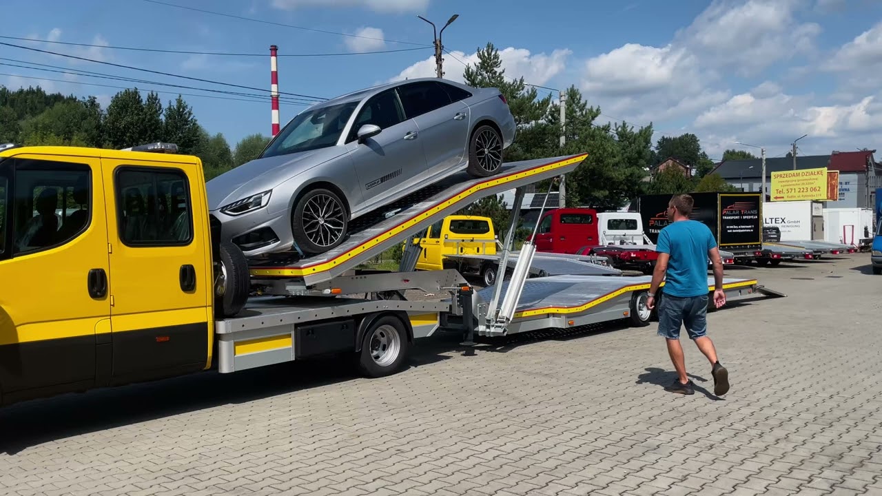 lekka naczepa z piętrem juzjade.pl  bardzo niska 560 mm  DMC 5000 - 8000 kg