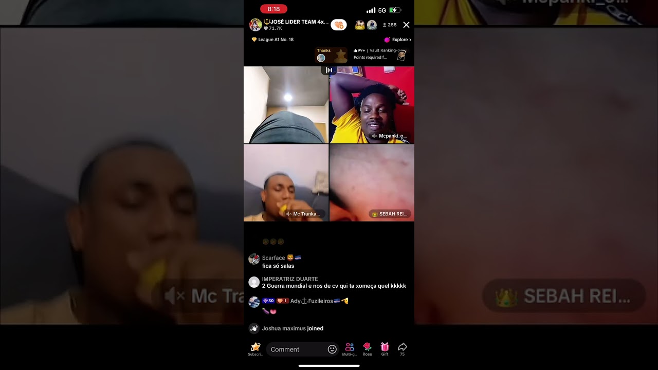 Live exclusivo 🚨 do José gerra bedjo cu sebah , mc pank e tranka fulha 😂😂