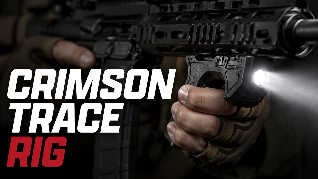 Угловая передняя рукоятка с фонарем Crimson Trace RIG