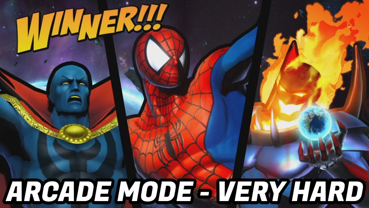 UMVC3 - ARCADE MODE - SPIDER-MAN/DOCTOR STRANGE/DORMAMMU!