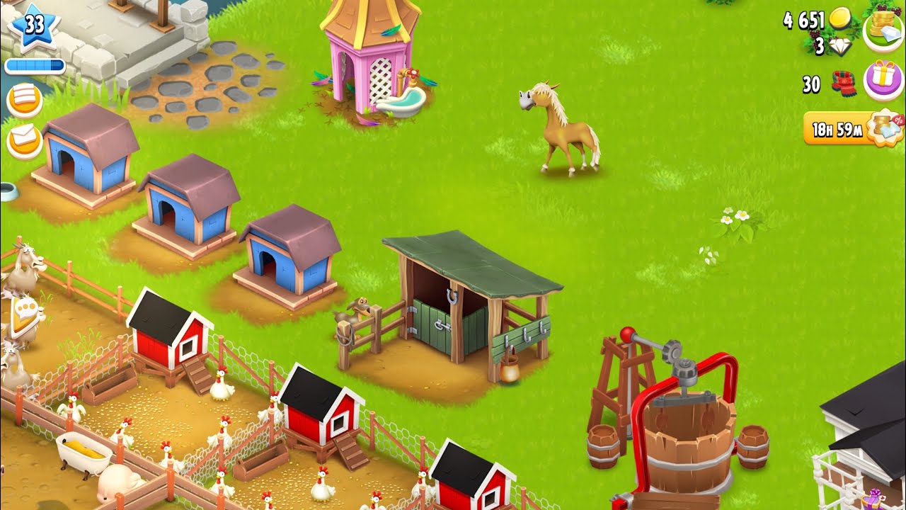 Hay Day road to level 100, yay 🥳 got my 1st horse 🐴 