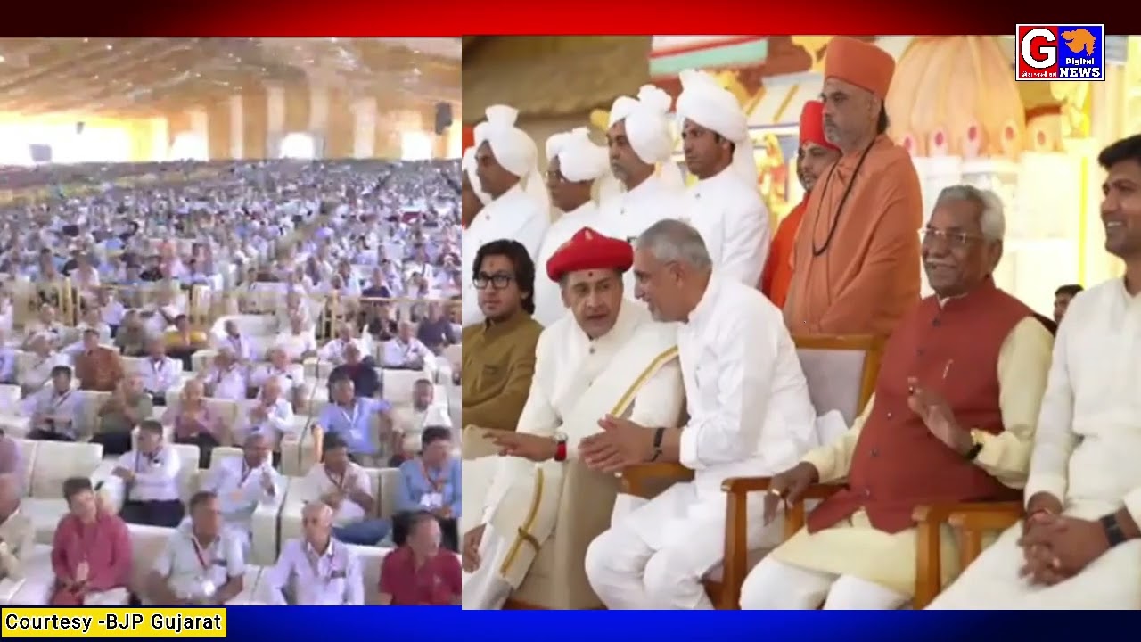 CM Bhupendra Patel BJP President Jagdish Panchal શ્રી સ્વામિનારાયણ મંદિર, જેતલપુરને 200 વર્ષ પૂર્ણ