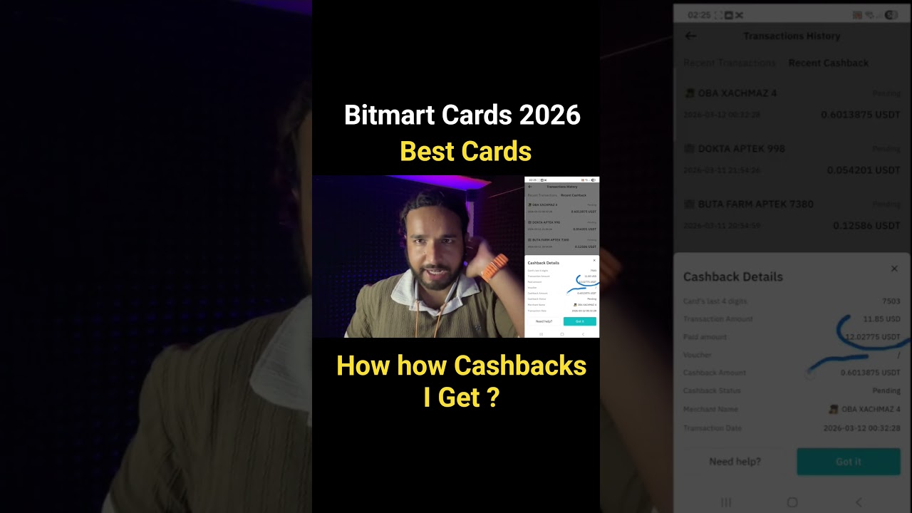 Карты Bitmart - работают во всех странах / Высокий кэшбэк
