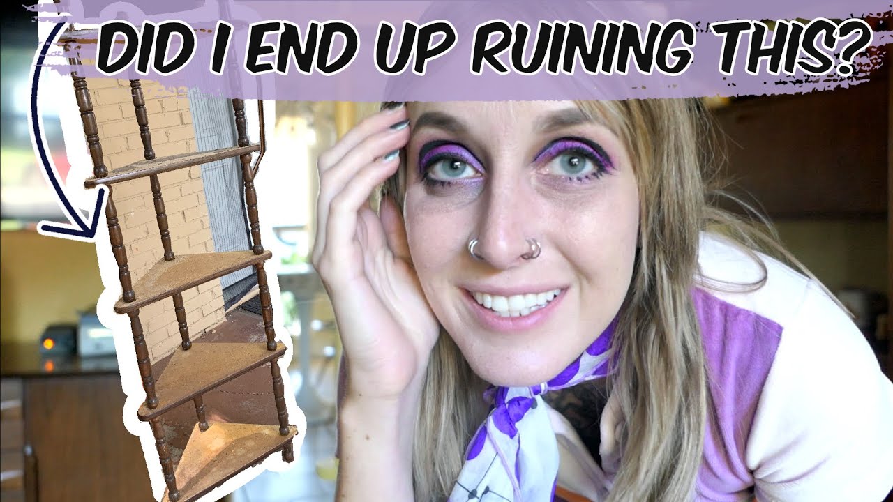 Painting This Vintage Corner Shelf 😬