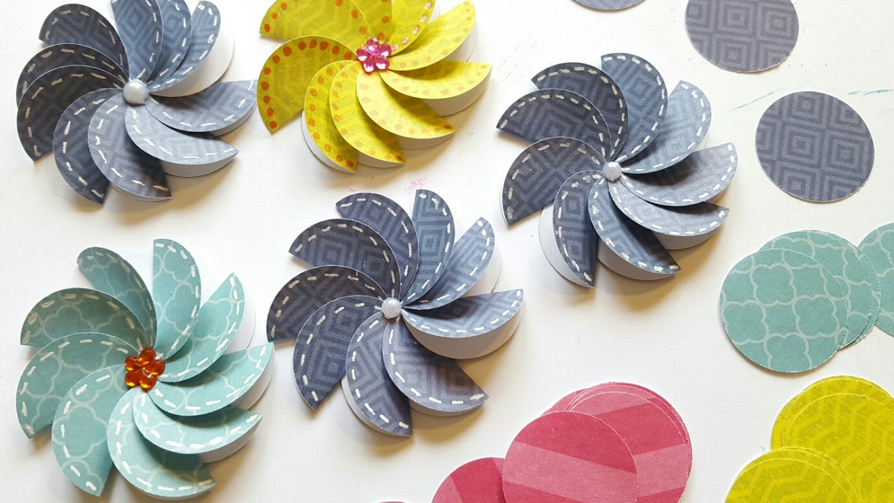 Easy Paper Pinwheel Flower Embellishments | DIY CRAFTS
