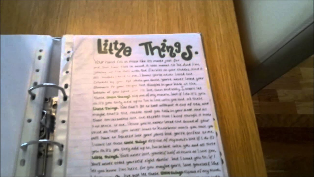 My One Direction binder