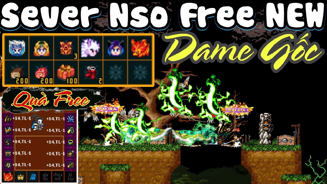 Ninja School Online Lậu Sever Miễn Phí Dame Gốc Cực Ngon Skill 12x Mới Map Up Lượng PK Thứ 7 Đen Tối